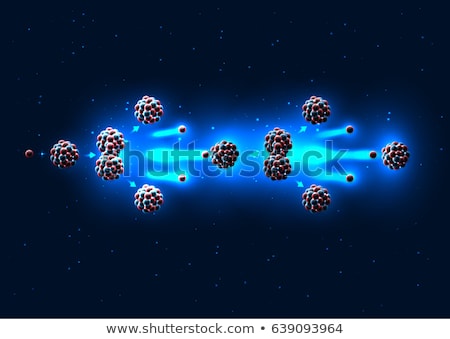 Foto stock: Nuclear Fission And Chain Reaction Of Uranium