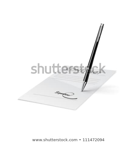 Stockfoto: Ector · Gouden · Pen · Ondertekening · Contract