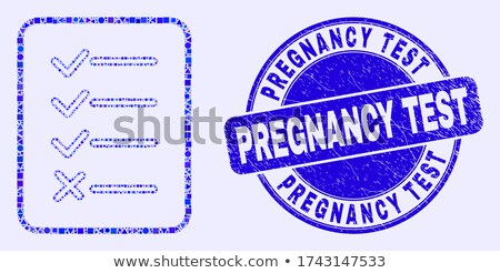 Stock fotó: Round Blue Vector Icon For Pregnancy Tests