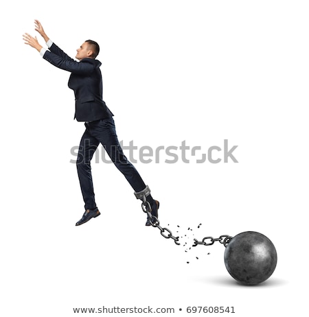 Stock foto: Businessman With Ball And Chain Attached To Leg