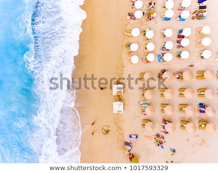 Foto stock: Greece Beach Umbrella