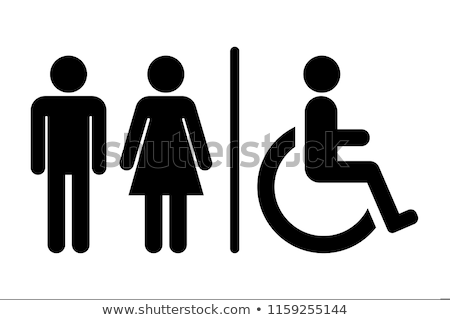 Stock photo: Black Toilet Icon