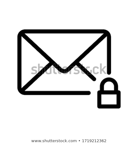 Stockfoto: Encrypted Messaging Icon Flat Design