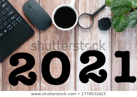 Stockfoto: New Goals Concept On Black Chalkboard 3d Rendering