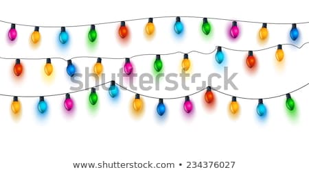 Stockfoto: Christmas Garland Set White Background