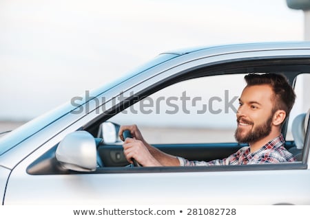 Foto stock: Handsome Man Driving His Car