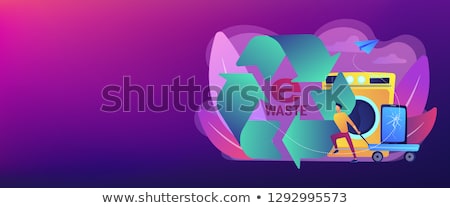 Foto stock: E Waste Reduction Concept Banner Header