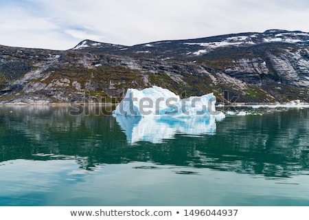 Foto stock: Global Warming - Greenland Iceberg Landscape Of Ilulissat Icefjord With Icebergs