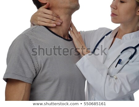 Stock fotó: Man Getting Thyroid Gland Control