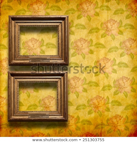 Stock fotó: Old Room Grunge Interior With Frames And Roses In Style Baroqu