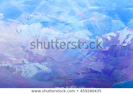 Foto stock: Artistic Abstract Texture Background Orange Acrylic Paint Brush