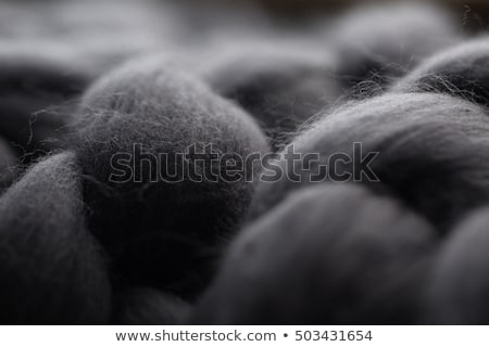 Сток-фото: Beautiful Wool And Warm Plaid At Home Close Up