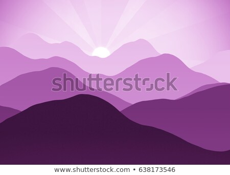 Foto stock: Pink Mountain Hazy Daybreak