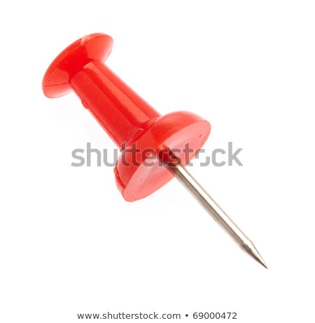 Zdjęcia stock: Business Man And Push Pin Isolated On White