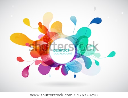 Stok fotoğraf: Abstract Background With Wave And Leaves