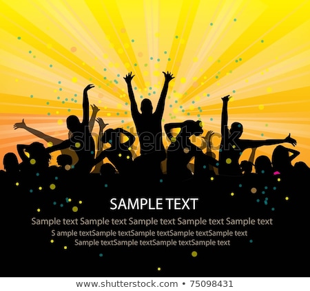 Stock photo: Set Of Group Peoples Dance Vector