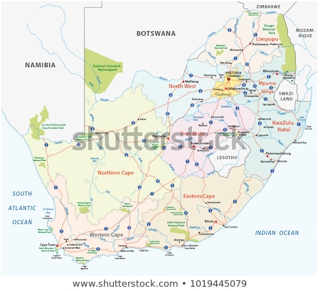 Сток-фото: Map In Colors Of Mozambique
