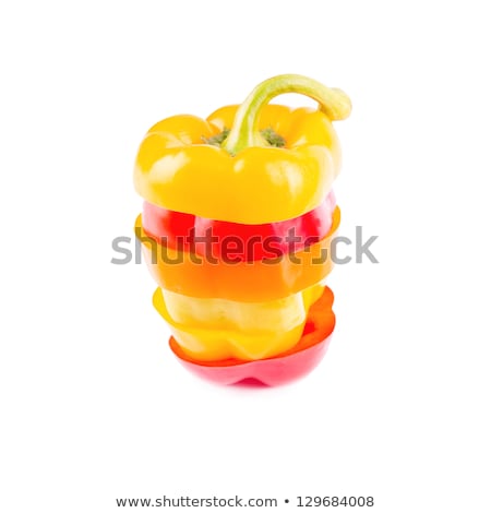 A Set Of Different Colors Slices Of Sweet Pepper Health Eating Concept Diet Stock photo © Len44ik