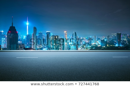 Stock fotó: Freeway And City Skyline
