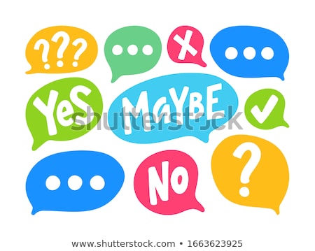 Stock fotó: Yes Or No Speech Bubble