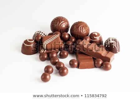 Stock photo: Chocolate And Sweets Over White