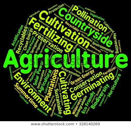 Foto d'archivio: Farmlands Word Represents Cultivation Cultivate And Farms