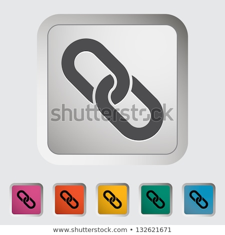 Foto stock: Secure Link Yellow Vector Icon Design