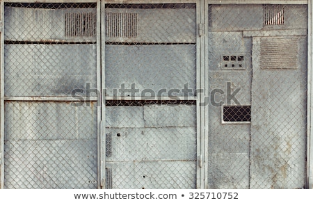 Stok fotoğraf: Rusty Chain Link Fencing Isolated On White Background