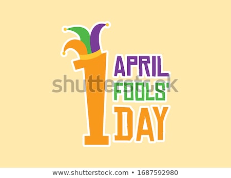 Stock fotó: 1 April Fools Day Greeting Card