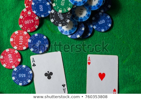 Foto stock: Two Aces With Chips
