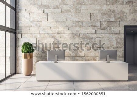 Сток-фото: Modern Office Waiting Area 3d Rendering