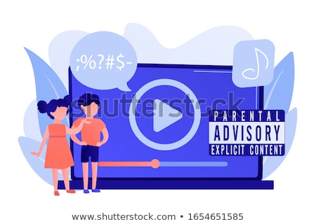 Stock fotó: Parental Advisory Music Concept Vector Illustration