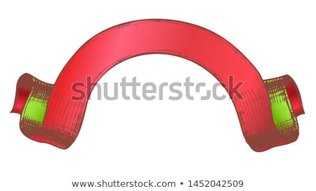 Stockfoto: Color Advertising Blank Ribbon Arc Hand Drawn Vector