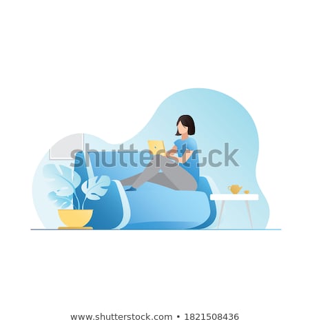 Сток-фото: Business Woman Using Tablet In A Cozy Environment