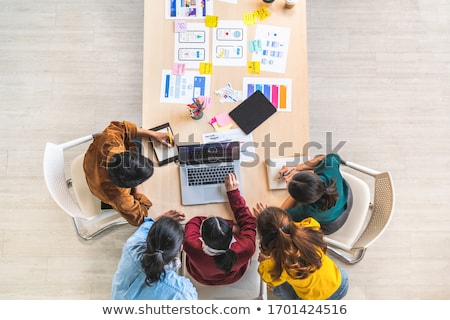 Foto stock: Creative Team Working On User Interface At Office