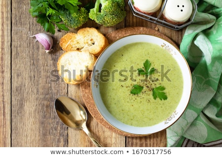 ストックフォト: Vegan Green Broccoli Soup Or Smoothie