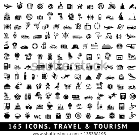 Travel Vacation Recreation Icons Set Imagine de stoc © Ecelop