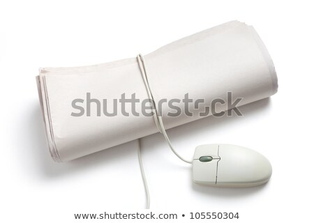 Stock fotó: Computer Mouse And Newspaper Roll