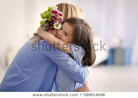 Stock fotó: Happy Mothers Day With Daisy Flowers