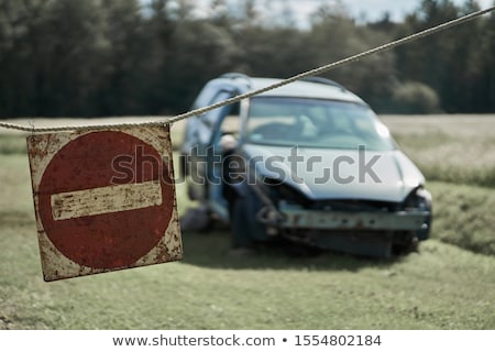 Foto stock: Stop Sign On The Road