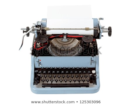 Retro Uncovered Blue Typewriter Stock foto © Artush