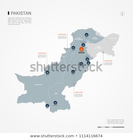 Stockfoto: Grey Pakistan Map