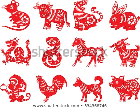 Foto d'archivio: Chinese Zodiac 12 Animal Astrological Sign