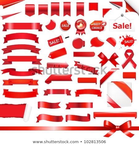 Red Ribbons Big Set ストックフォト © barbaliss