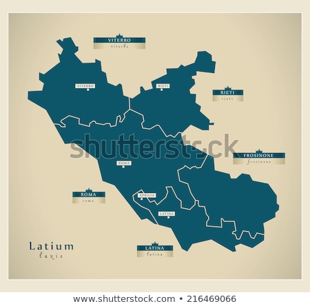 ストックフォト: Map Of Italy Frosinone