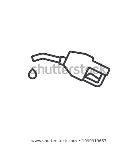 Foto stock: Gasoline Pump Nozzle Line Icon