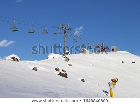 Ski Slope With Snowmaking At Sun Day Сток-фото © Lizard