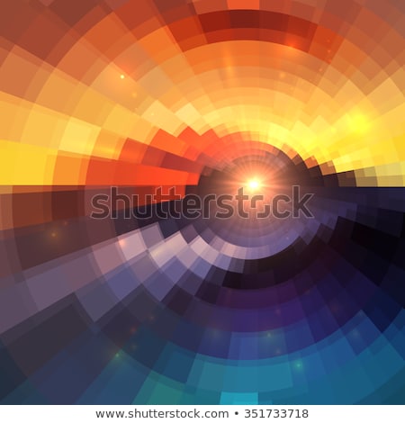 Stockfoto: Bright Abstract Concentric Mosaic Pattern