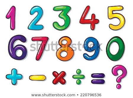 Foto stock: Colourful Numbers And Mathematical Operations
