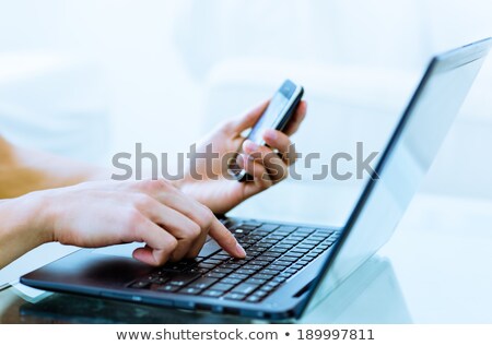 Stok fotoğraf: Book Online Closeup Of Keyboard